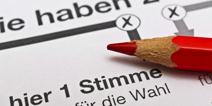 Wahlzettel Deutschland